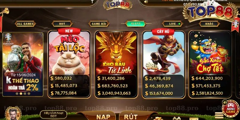 Các game nổ hũ top88 nhiều người chơi nhất